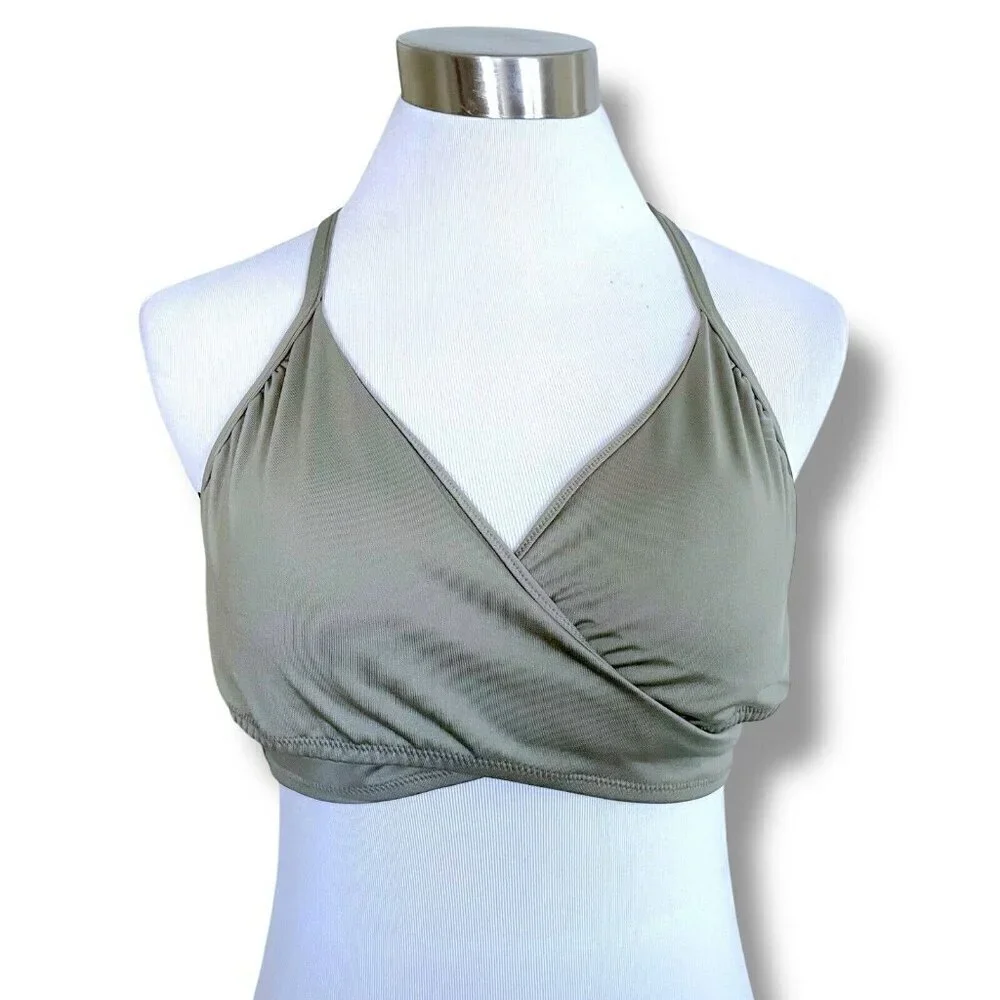 Victorias Secret PINK Sports Bra Sz Large Olive Green Ulitmate Lightly Lined